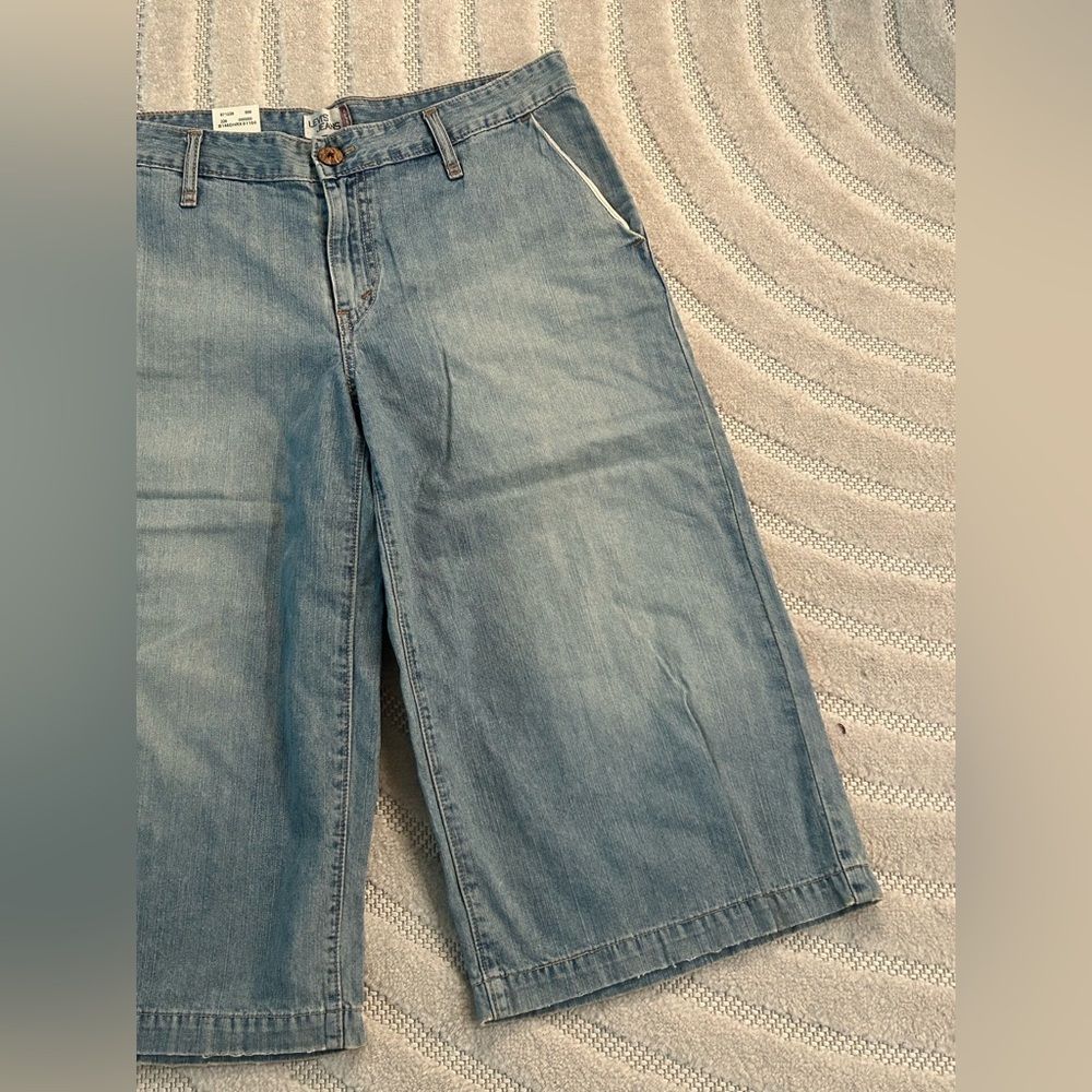 Levi’s Misses Vintage Y2K Deadstock Wide Leg Cropped Denim Culottes - Size 10 - Picture 4 of 14